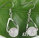 Wholesale Favourite 10Mm Round Rose Quartz Ball Dangle Earrings With Fish Hook