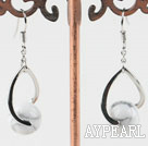 admirably 8mm white turquoise ball earrings