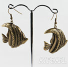 lovely  tropical fish shape copper earrings