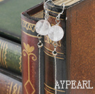 dangling style 12mm pink color crystal ball earrings 