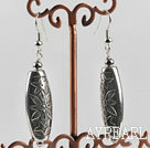Nice Vogue Jewelry Ccb Silver Like Engraved Flower Dangle Earrings With Fish Hook