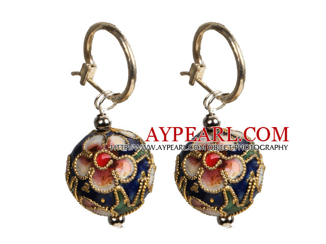 Simple Style Vintage Cloisonne Ball Earrings