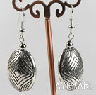 Simple Style Vogue Jewelry Nut Shape Ccb Silver Like Engraved Charm Earrings