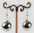 immitation silver ball shape CCB earrings