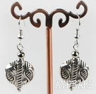 CCB silver like earrings with engraved print