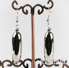 Lovely Long Melon Shape Shinning Ccb Silver Like Dangle Earrings With Fish Hook