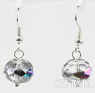 Pretty 12Mm Sparkly Ab Crystal Ball Dangle Earrings With Fish Hook