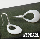 Wholesale fashion style drop shape big white lip shell earrings