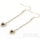 dangling style 14mm heart shape alloy earrings
