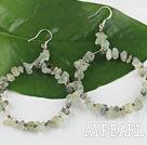 Large-diameter circle grape stone chips earrings