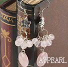 Wholesale lovely rose quartze tibet flower earrings