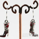 Wholesale Lovely Fashion Red Colored Glaze High Heels Dangle Earrings With Fish Hook