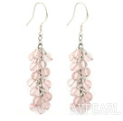Wholesale Beautiful 4Mm Cluster Style Round Cherry Quartz Loop Link Dangle Earrings With Fish Hook