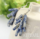 Firecracker Shape Blue Spot Stone Earrings