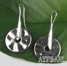 Lovely Simple Style Disc Shape Ccb Silver Like Dangle Earrings With Fish Hook