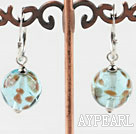 Cute Style Light Blue Colored Glaze Earrings