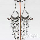popular silver color mandmade crystal earrings