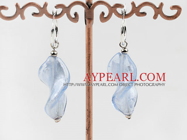 Cute style Woven shape gradient colored glaze earrings