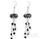 Wholesale New Design Black Colored Glaze Charm Earrings
