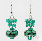Wholesale New Design Green Colored Glaze Charm Earrings