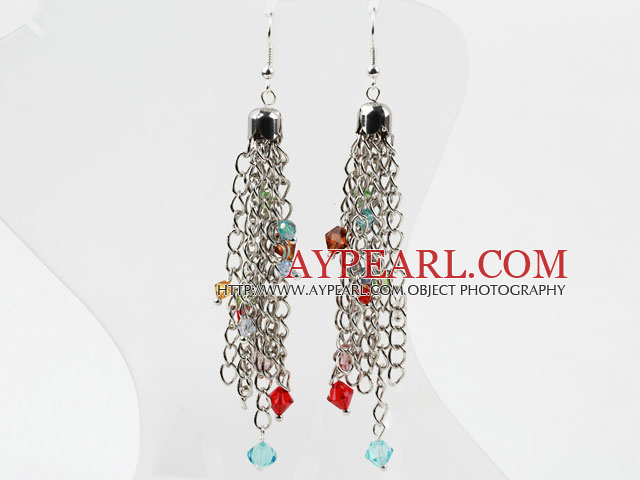 New Design Multi Color Crystal Dangle Earrings