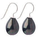 Classic Design Drop Shape Black with Colorful Seashell Beads Earrings