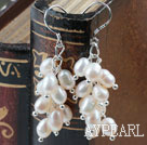Rice Shape Natural White Freshwater Pearl Earrings