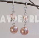 natual pink pearl and sea shell beads pearl earings