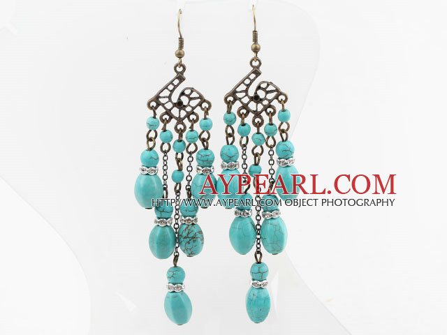 Long and Big Style Assorted Turquoise Earrings