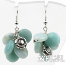 Wholesale Fashion Assorted Amazon Stone And Metal Flower Charm Cluster Earrings With Fish Hook