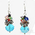 Wholesale Assorted Multi Color and Lake Blue Color Manmade Crystal Earrings