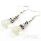 Classic Design Milky Color Drop Shape Faceted Crystal Earrings