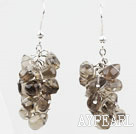 Wholesale Cluster Style Smoky Quartz Crystal Earrings