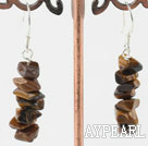 Nice Mixed Shape Tiger Eye Dangle Earrings With Fish Hook