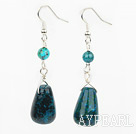 Fashion Simple Style Round And Drop Shape Phoenix Stone Loop Earrings With Fish Hook