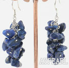 Fashion Cluster Style Lapis Stone Dangle Earrings With Wish Hook