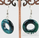Wholesale Fashion 20Mm Donut Shape Phoenix Stone Loop Dangle Earrings With Fish Hook