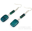 Fashion Rectangle And Cylinder Shape Phoenix Stone Beaded Earrings With Fish Hook