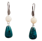 Wholesale Lovely Fashion Style Drop Shape Phoenix Stone Fire Agate Dangle Earrings