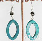 Lovely Donut Shape Green Shell Dangle Earrings With Fish Hook