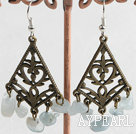 Wholesale Lovely Vintage Style Aquamarine Chips Chandelier Earring With Fish Hook