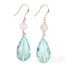 switzerland blue crystal rose quartze earrings