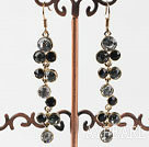 costume jewelry dangling style colorful rhinestone earrings