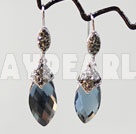 elegant tear drop earrings with rhinestone