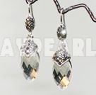 elegant tear drop earrings with rhinestone