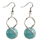 Fashion Design Sponge Kyanite Beads Spiral Shape Dangle Earrings