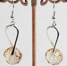 Lovely Smoky Color Manmade Crystal Charm Dangle Earrings With Fish Hook