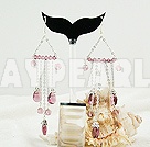 Nice Long Chain Loop Style Manmade Wine Red Manmade Crystal Dangle Earrings