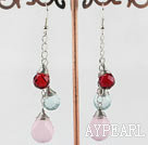 lovely dangling drop shape crystal earrings