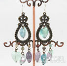 Wholesale Vintage Style Rainbow Fluorite Dangle Earrings